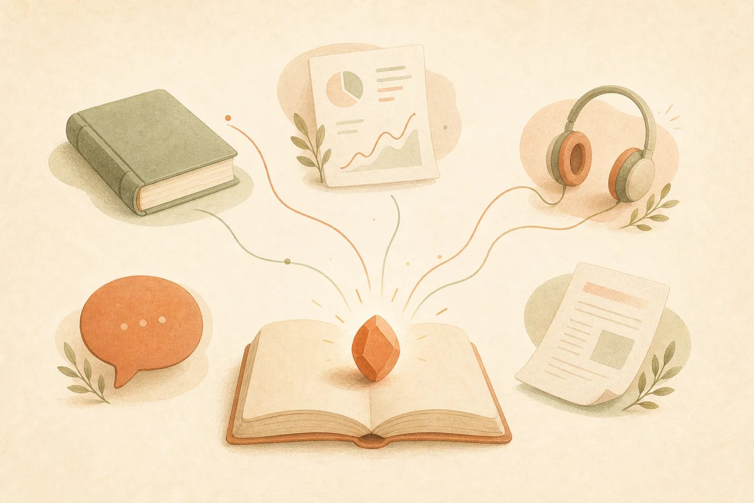 Books, research, audio, and expert notes becoming one Nuglet